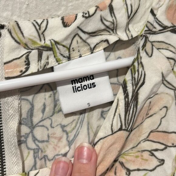 MAMA LICIOUS 3/4 Sleeve Printed Dress Size Small - Picture 2 of 7